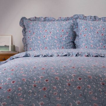 Lenjerie de pat pentru o persoana Julia, Homla, 2 piese, 140x200 cm, bumbac, multicolor