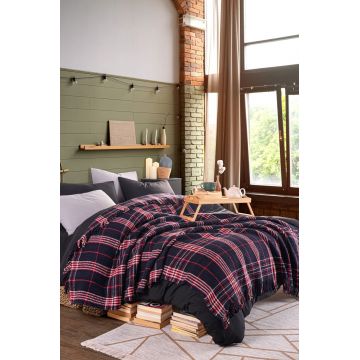 Patura Double, L'essentiel Maison, Warm Soft, Albastru inchis Patura Double, L'essentiel Maison, Warm Soft, Albastru inchis