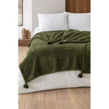 Patura pentru Pat 1 Persoana Model Puffy Wellsoft Khaki