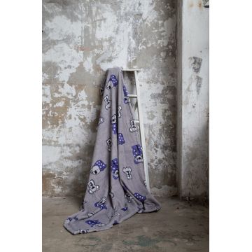 Patura pentru Pat Dublu Model Koala Bear Purple