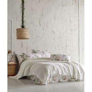 Set cuvertura pique dubla, L'essentiel Maison, Mona v2, Crem Set cuvertura pique dubla, L'essentiel Maison, Mona v2, Crem