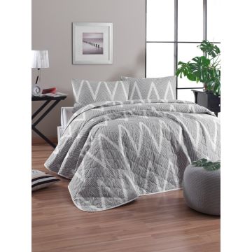 Cuvertura de pat 1 Persoana Model Olivia Grey