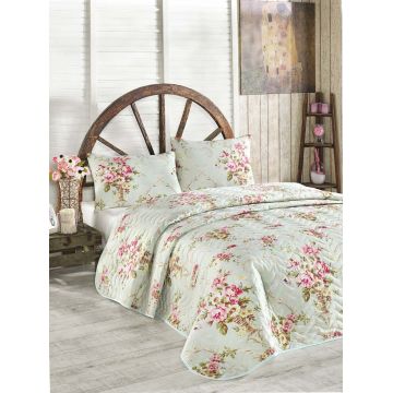 Cuvertura Matlasata 1 Persoana Model Alanur Mint