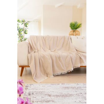 Cuvertura pentru Canapea Model Woven Cozy Beige