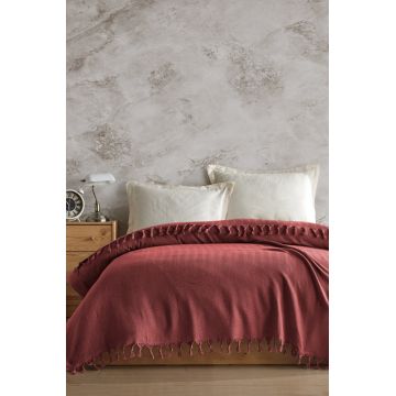 Cuvertura Pled pentru pat dublu Model Berlino Tile Red