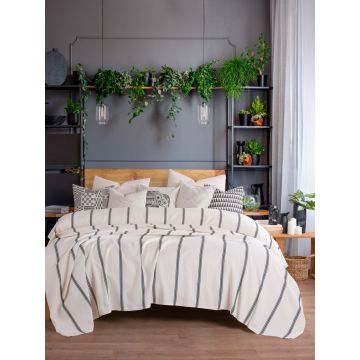 Cuvertura Pled pentru pat dublu Model Braga Anthracite