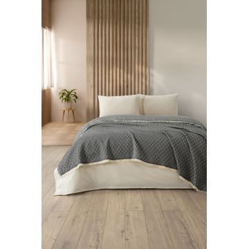 Cuvertura Pled pentru pat dublu Model Diamonds Black