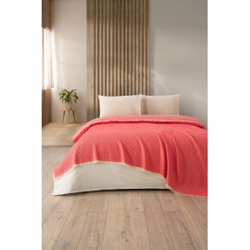 Cuvertura Pled pentru pat dublu Model Diamonds Vermilion