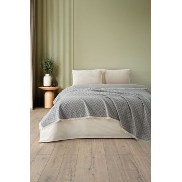 Cuvertura Pled pentru pat dublu Model Lapis Grey