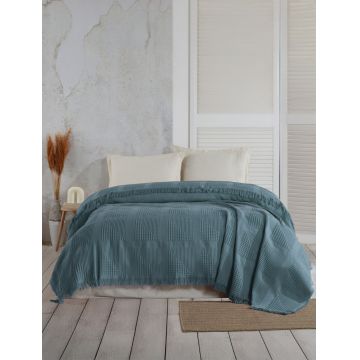 Cuvertura Pled pentru pat dublu Model Sirius Blue