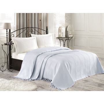 Cuvertura Pled pentru pat dublu Model Skyway Light Blue