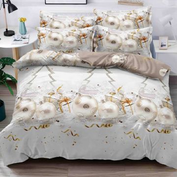 Lenjerie 1 Persoana Mos Craciun Jolly V28 (Finet)