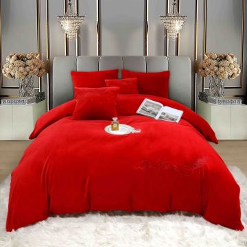 Lenjerie 2 Persoane Pat cu Elastic, 6 Piese, Cocolino Blanita Iepure cu Broderie