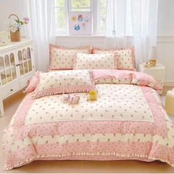 Lenjerie cu Broderie si Volanase Christa, 4 Piese (Finet)