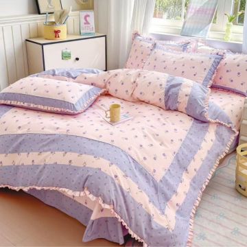 Lenjerie cu Broderie si Volanase Dionne, 4 Piese (Finet)