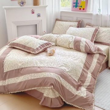 Lenjerie cu Broderie si Volanase Jeanne, 4 Piese (Finet)