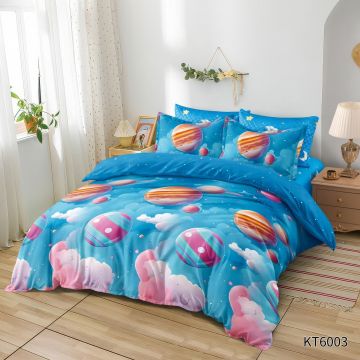 Lenjerie cu Elastic 180x200 cm, Cartoon V3 6 Piese (Finet)