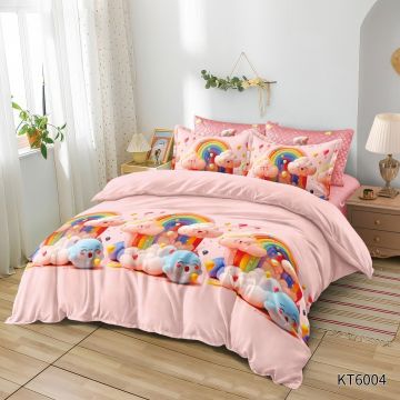 Lenjerie cu Elastic 180x200 cm, Cartoon V4 6 Piese (Finet)