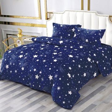 Lenjerie cu elastic 180x200 Comet Blue (Cocolino)