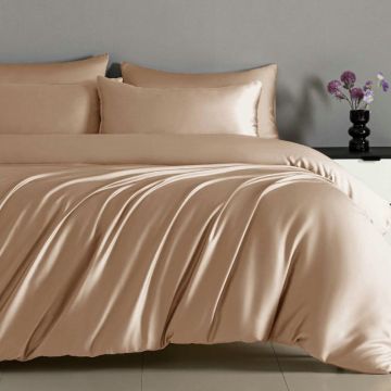 Lenjerie cu elastic 180x200cm, Smooth V10 Beige