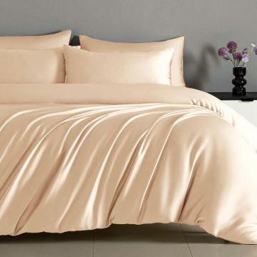 Lenjerie cu elastic 180x200cm, Smooth V3 Peach