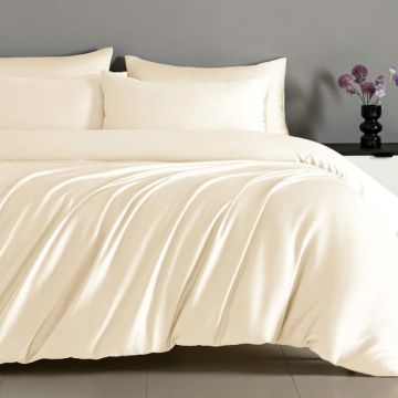 Lenjerie cu elastic 180x200cm, Smooth V4 Ivory