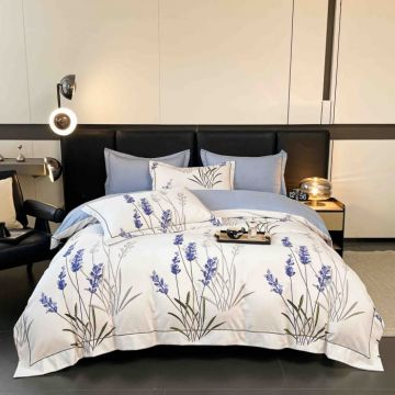 Lenjerie De Lux In Cutie Cadou, Bumbac Finet, 6 Piese - Lavanda