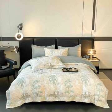 Lenjerie De Lux In Cutie Cadou, Bumbac Finet, 6 Piese - Tropical