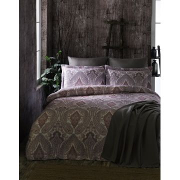 Lenjerie de pat dublu, Bumbac 100% Satinat Model Saraylı