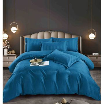 Lenjerie pat dublu 100% Damasc PREMIUM, 6 Piese, fara elastic