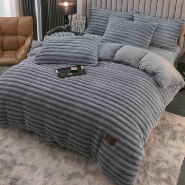 Lenjerie Pat Dublu Cocolino 4 Piese, cu Elastic ,   Moale si Calduroasa