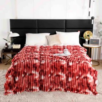 Patura Cocolino 200x230cm - Rosu, Coral Alb