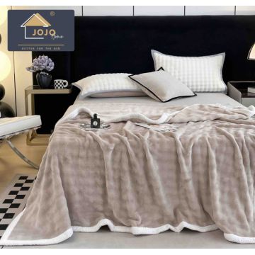 Patura Cocolino Cu Bordura Alba - Bej Cacaco Cu Lapte