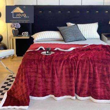 Patura Cocolino Cu Bordura Alba - Rosu Zmeura