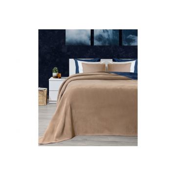 Patura pentru Pat 1 Persoana Model Twin Brown, Blue