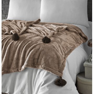 Patura pentru Pat Dublu Model Puffy 160 Camel