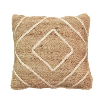 Pernuta decorativa ratan Teddiens Boho  Natural 45x45x2.5 cm