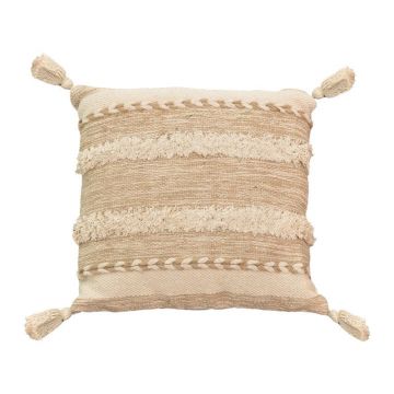 Pernuta decorativa Rozi Boho  Bej 45x45x2.5 cm