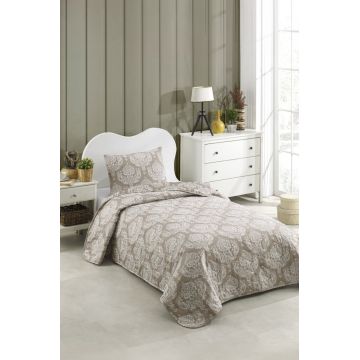 Set Cuvertura de pat 1 Persoana Model Post Brown