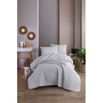 Set Cuvertura de pat 1 Persoana Model Solid Grey