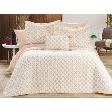 Set Cuvertura Pat Dublu Model Brillance Cream, Powder