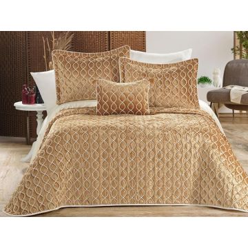 Set Cuvertura Pat Dublu Model Brillance Gold