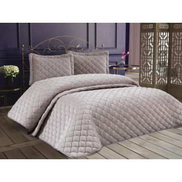 Set Cuvertura Pat Dublu Model Lima Grey