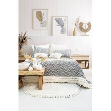 Set Cuvertura Pat Dublu Model Milena Anthracite