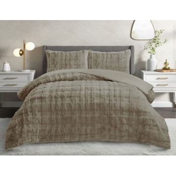 Set Cuvertura Pat Dublu Model Rabbit Cappuccino