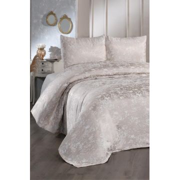 Set Cuvertura Pat Dublu Model Slayka Cappucino