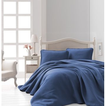 Set Cuvertura Pique Model Liv Dark Blue