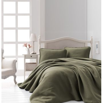 Set Cuvertura Pique Model Liv Khaki