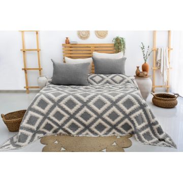 Set Cuvertura Pique Model Sonia Anthracite