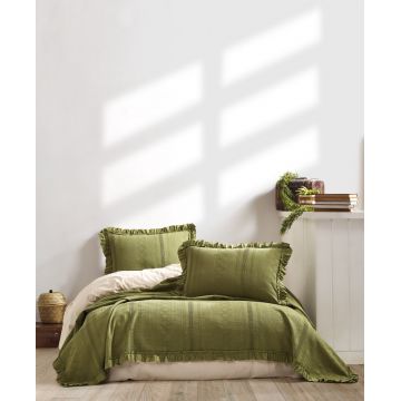 Set Cuvertura Pique Model Tziana Khaki